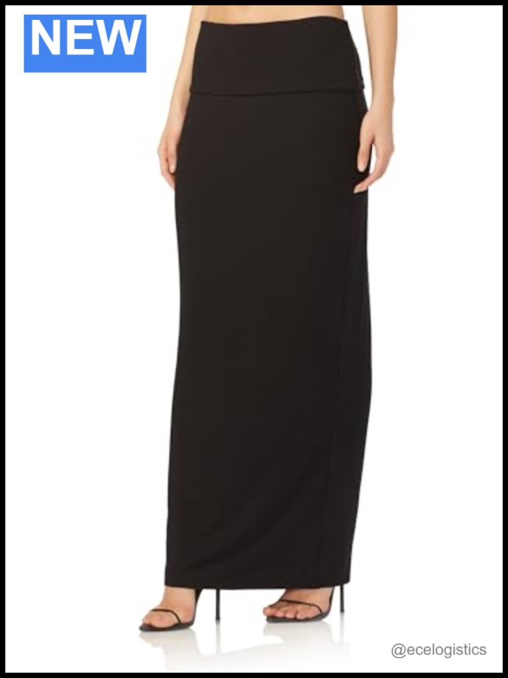 AFRM Women's Esin Soft Foldover High Waist Long Maxi Skirt